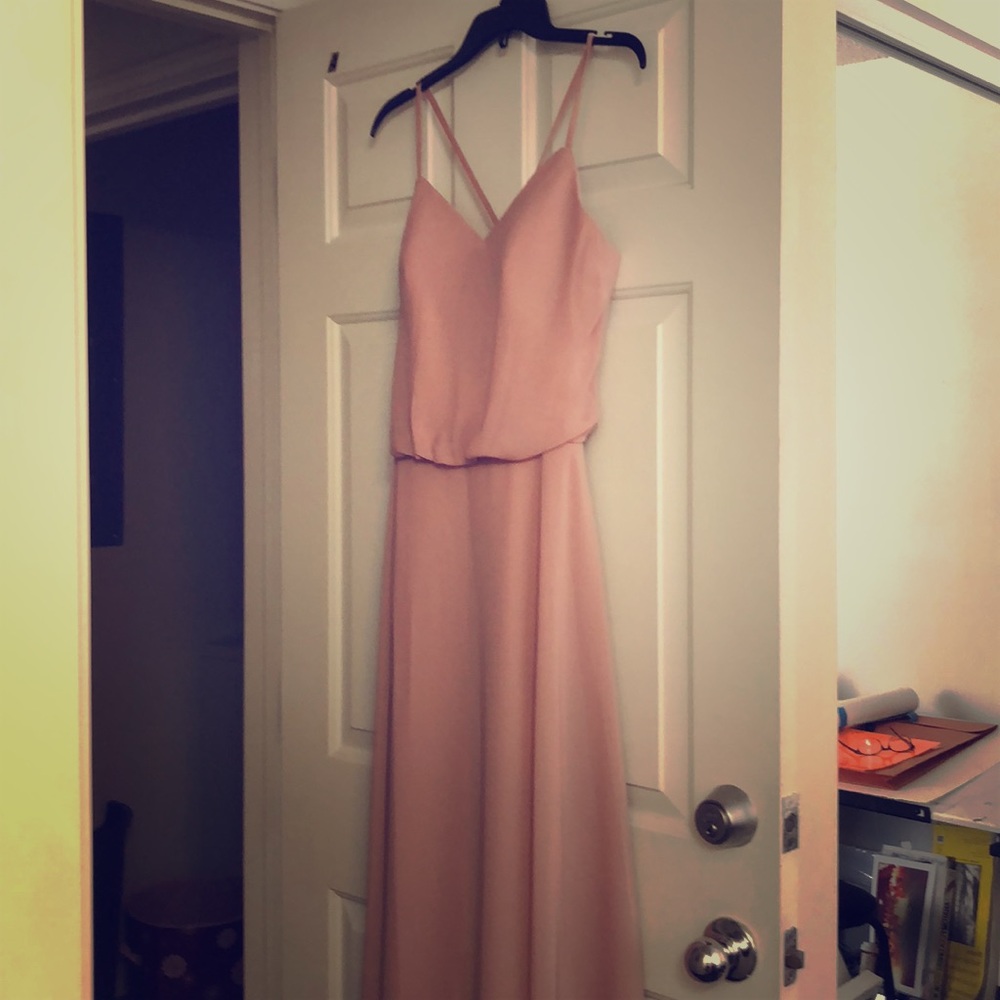 Pink chiffon dress!